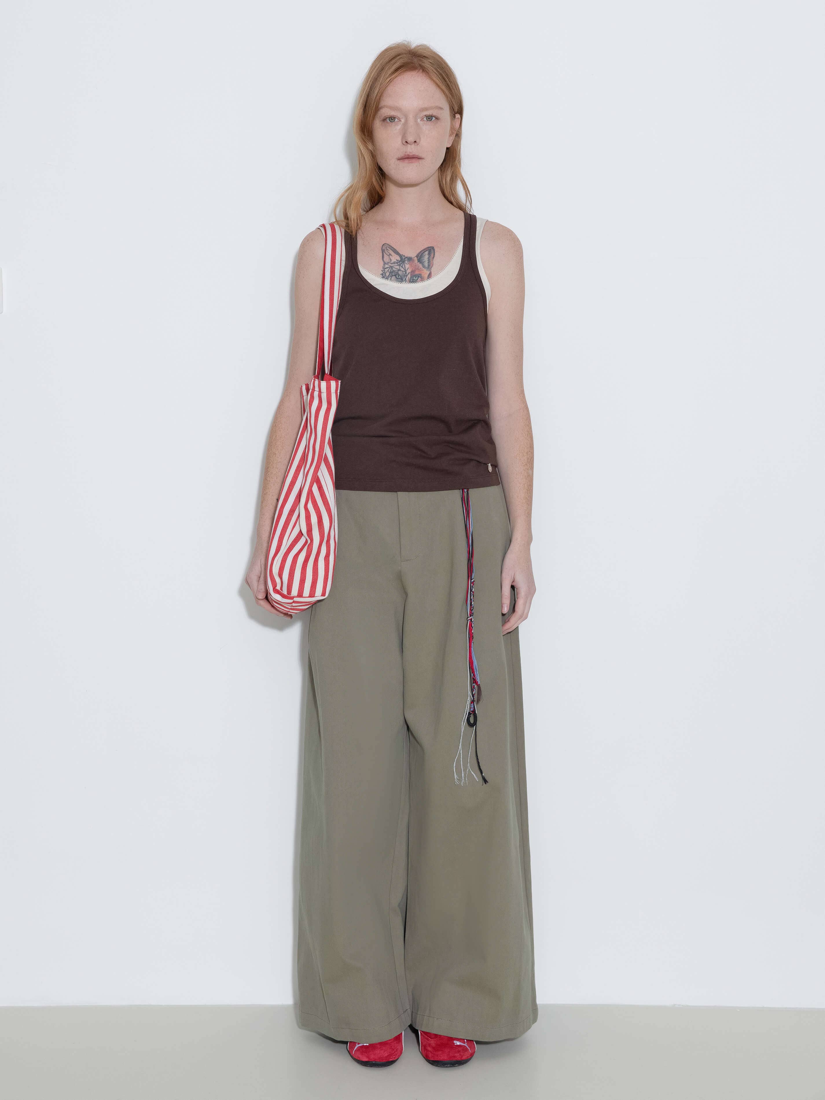 Palazzo pants in Olive green