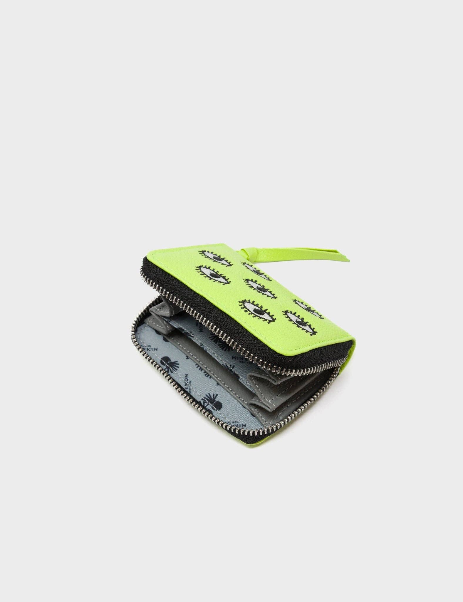 Min & Mon Frodo Leather Zip Around Wallet - Sharp Green