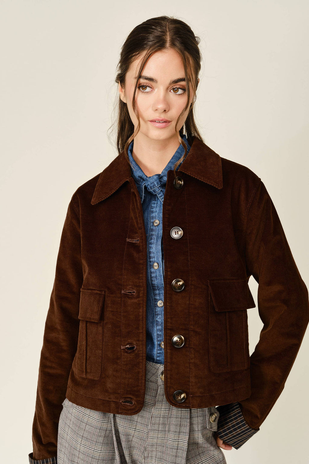 Crop Corduroy Jacket
