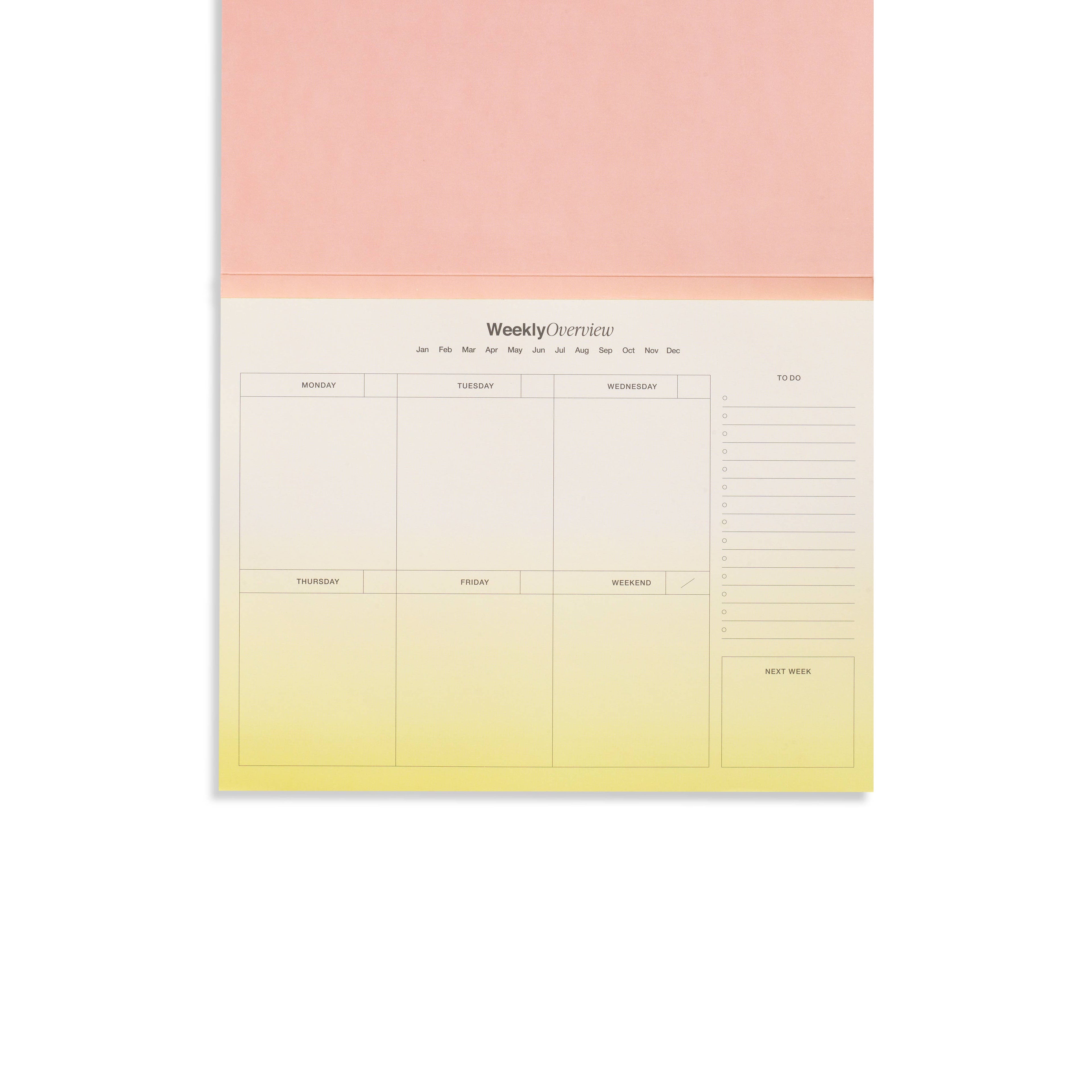 Fresh Growth Weekly Desk Planner
