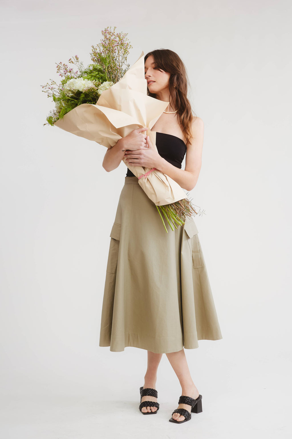Dune Cargo Skirt:  Khaki