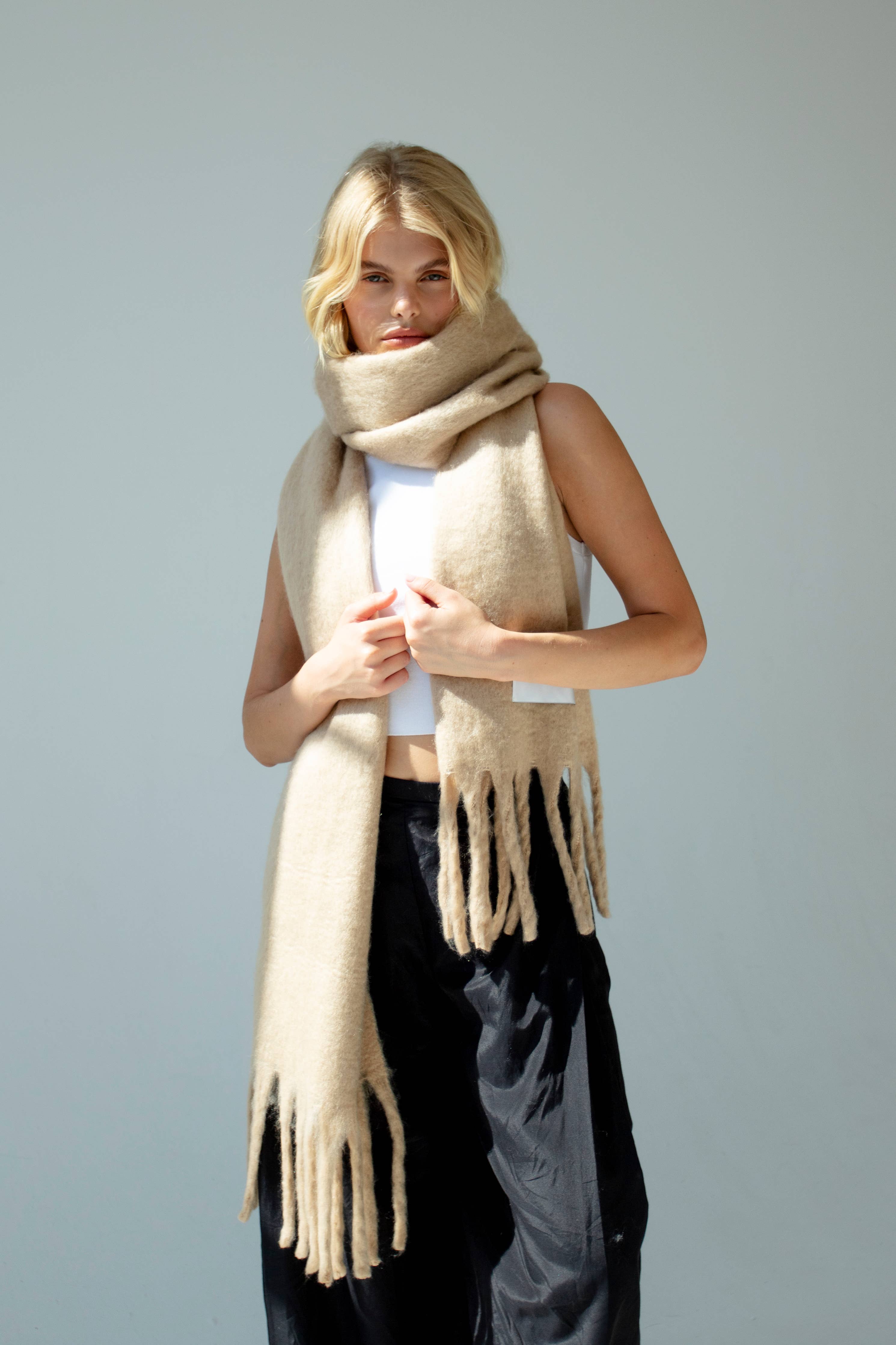 The Reykjavik Scarf:  Pinecone Beige