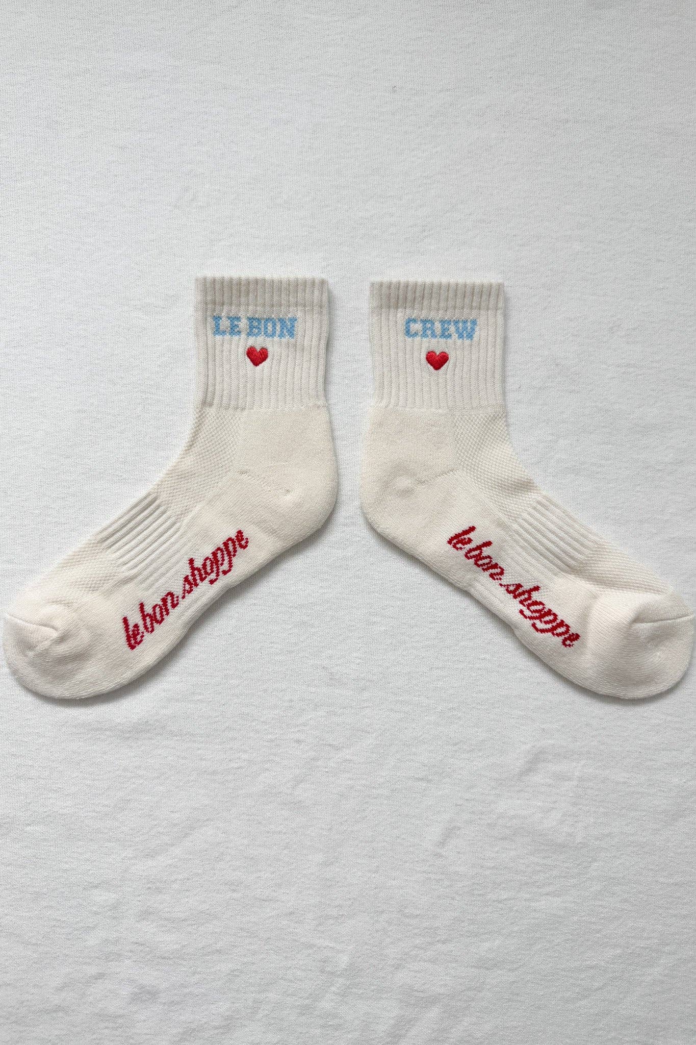 Le Bon Shoppe Embroidered Crew Socks