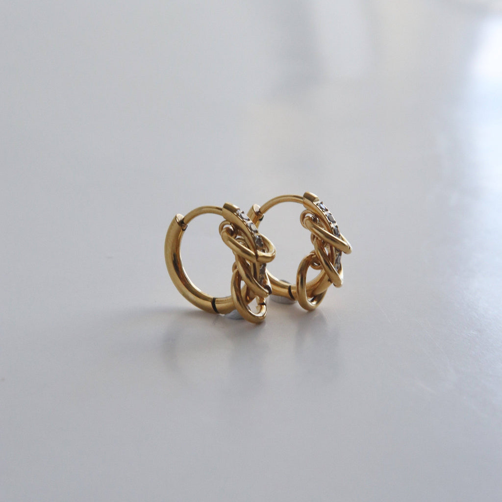 JESSA Jewelry Davie Triple Loop Hoops