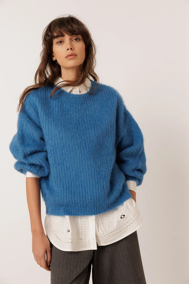 Indi & Cold Brushed-Effect Mohair Sweater