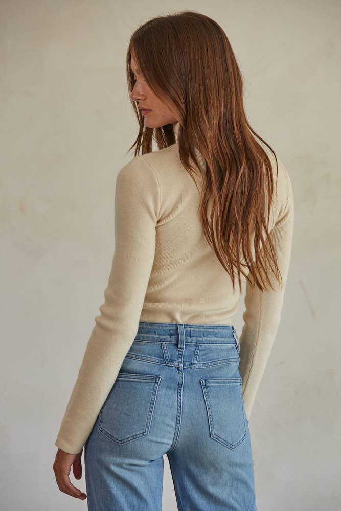 Turtleneck Sweater:  Light Taupe