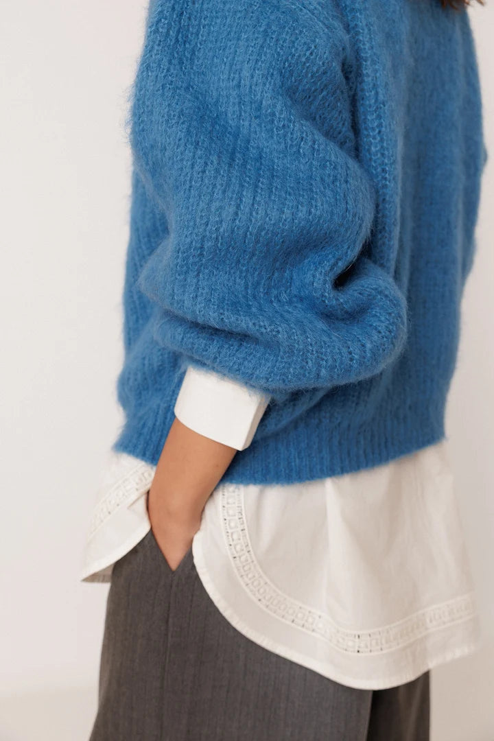 Indi & Cold Brushed-Effect Mohair Sweater