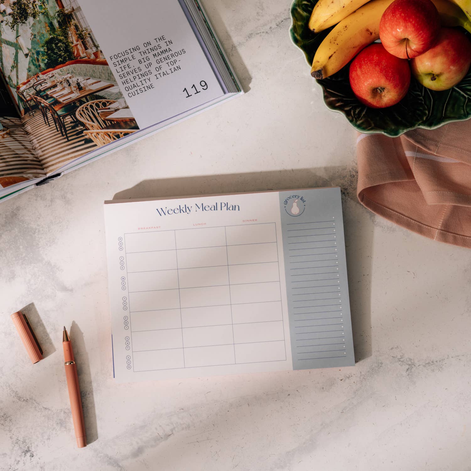 Weekly Meal Planner & Grocery List - On the Menu