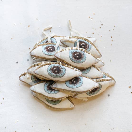 Evil Eye, Cotton & Lavender stuffed Ornament
