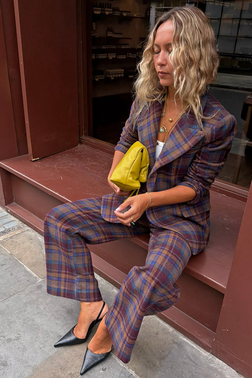 NEVER FULLY DRESSED Check Bryony Trousers