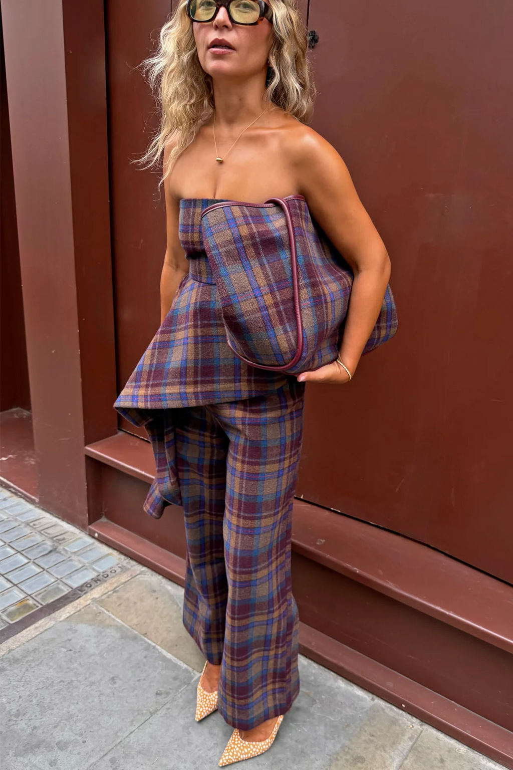 NEVER FULLY DRESSED Check Bryony Trousers
