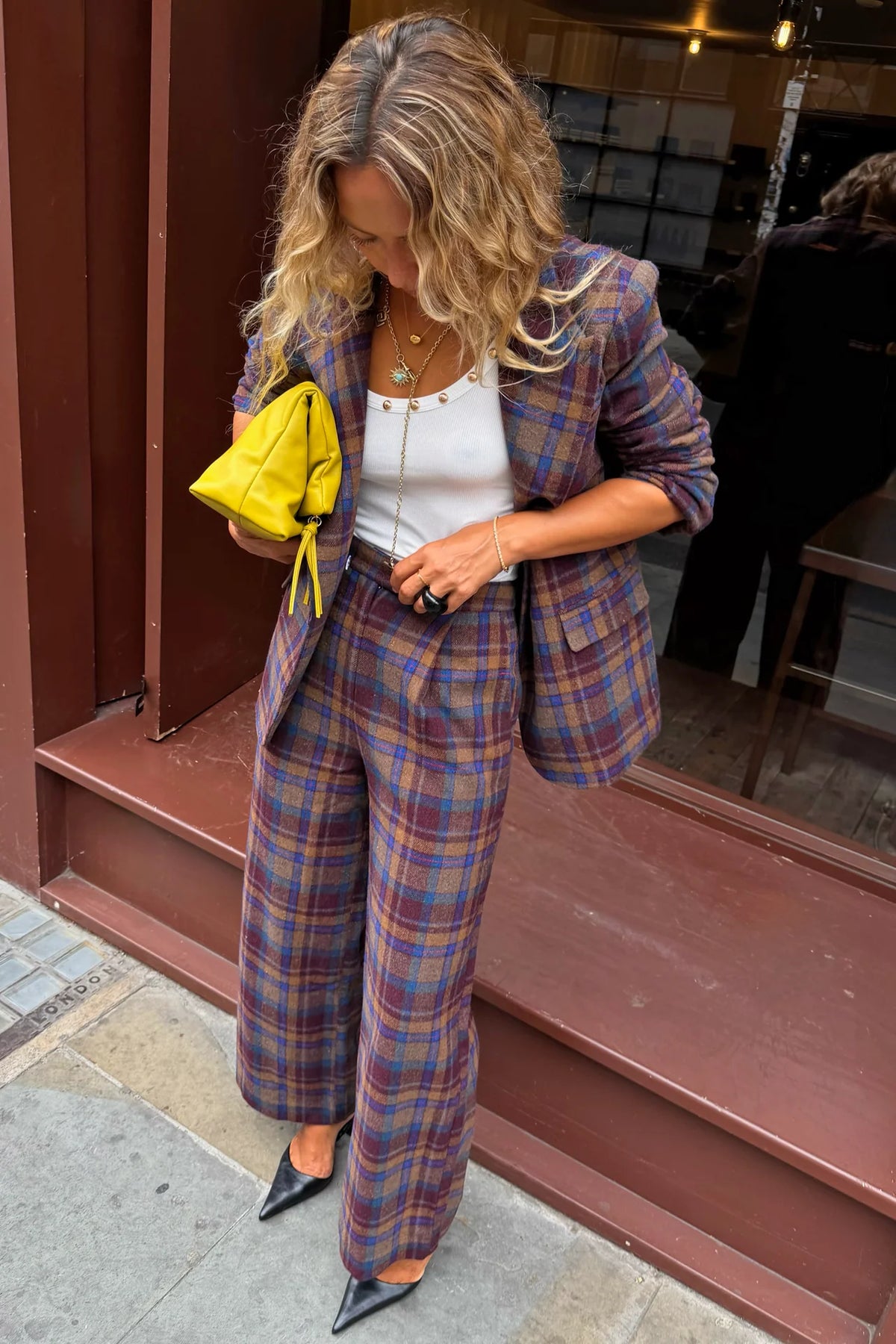 NEVER FULLY DRESSED Check Bryony Trousers