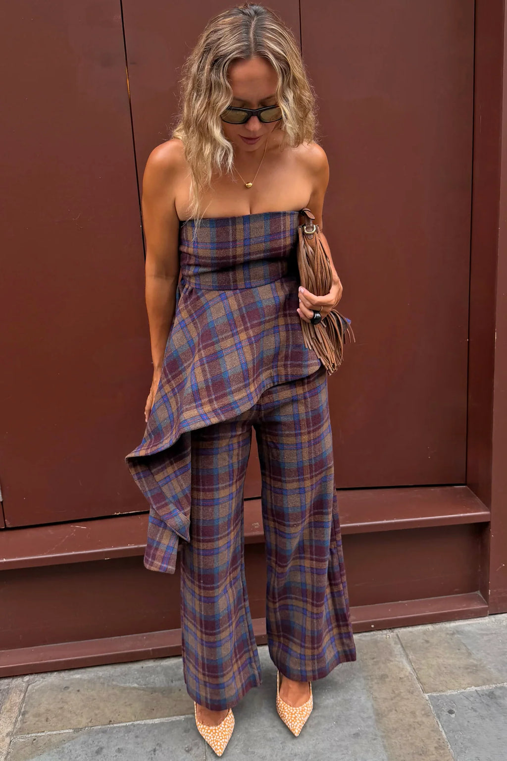 NEVER FULLY DRESSED Check Bryony Trousers