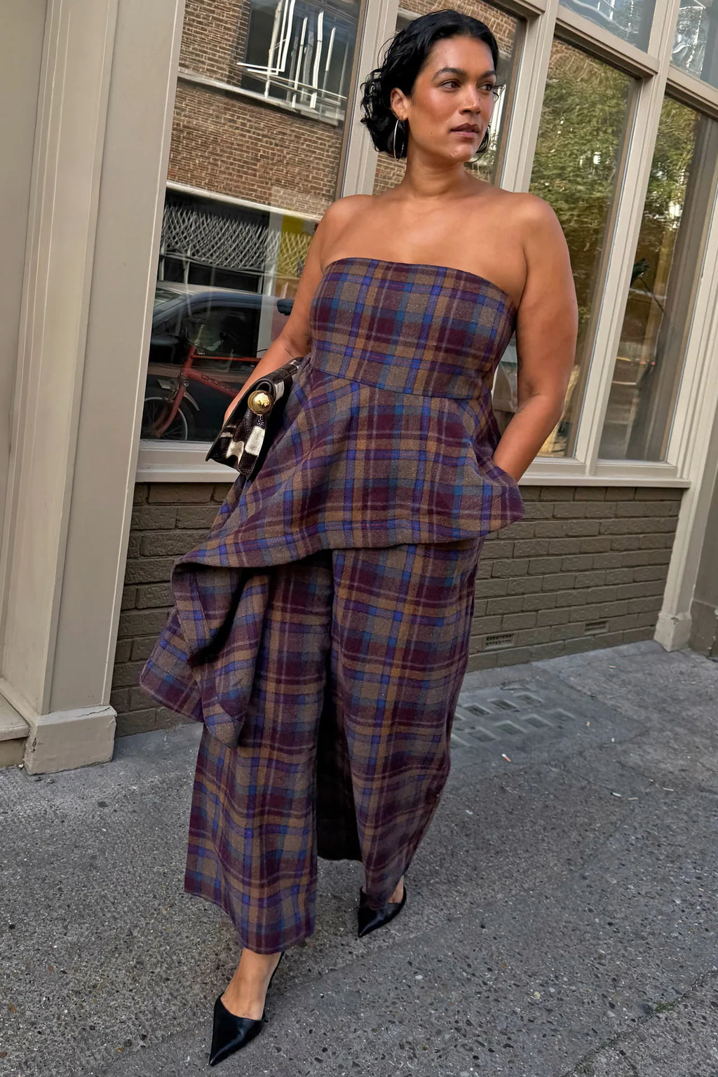 NEVER FULLY DRESSED Check Bryony Trousers