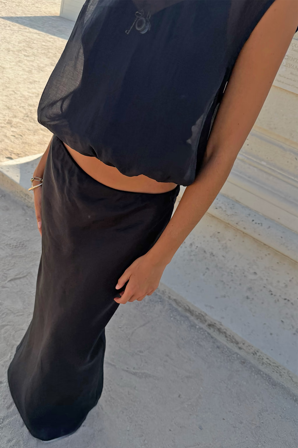NEVER FULLY DRESSED BLACK DAPHNE SKIRT