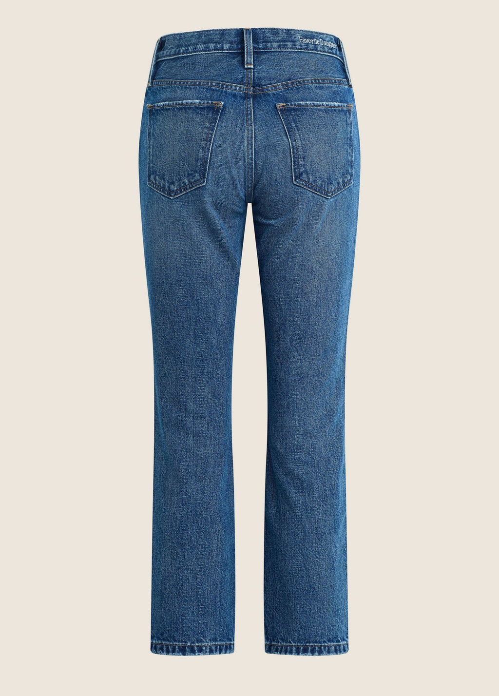 FAVORITE DAUGHTER THE DOT MID RISE STRAIGHT ANKLE JEANS - CHARLESTOWN WASH