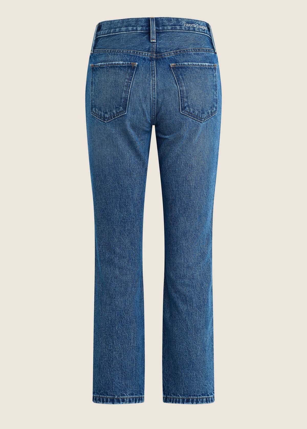 FAVORITE DAUGHTER THE DOT MID RISE STRAIGHT ANKLE JEANS - CHARLESTOWN WASH