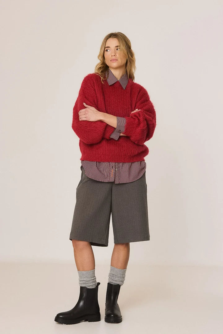 Indi & Cold Brushed-Effect Mohair Sweater