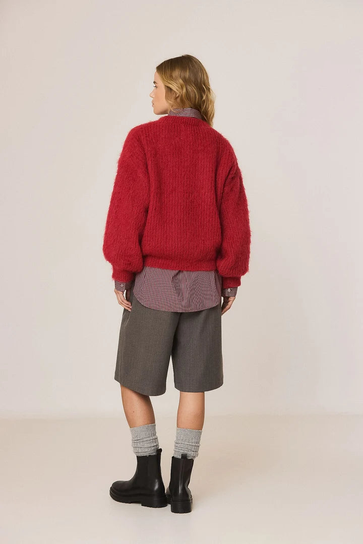 Indi & Cold Brushed-Effect Mohair Sweater