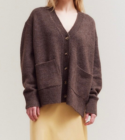 GRANDPA CARDIGAN - CHESTNUT