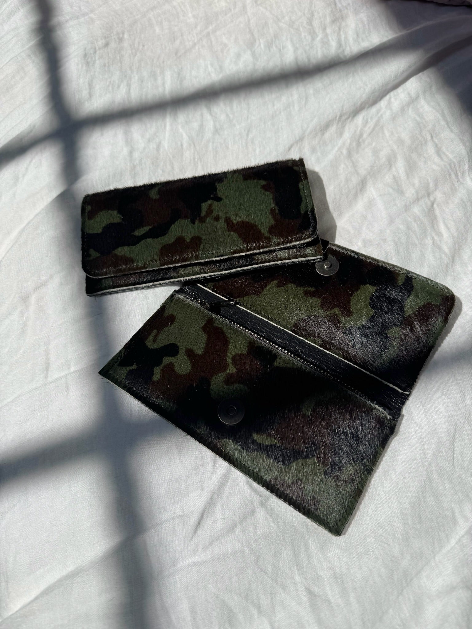 Calf Hair Camo Wallet