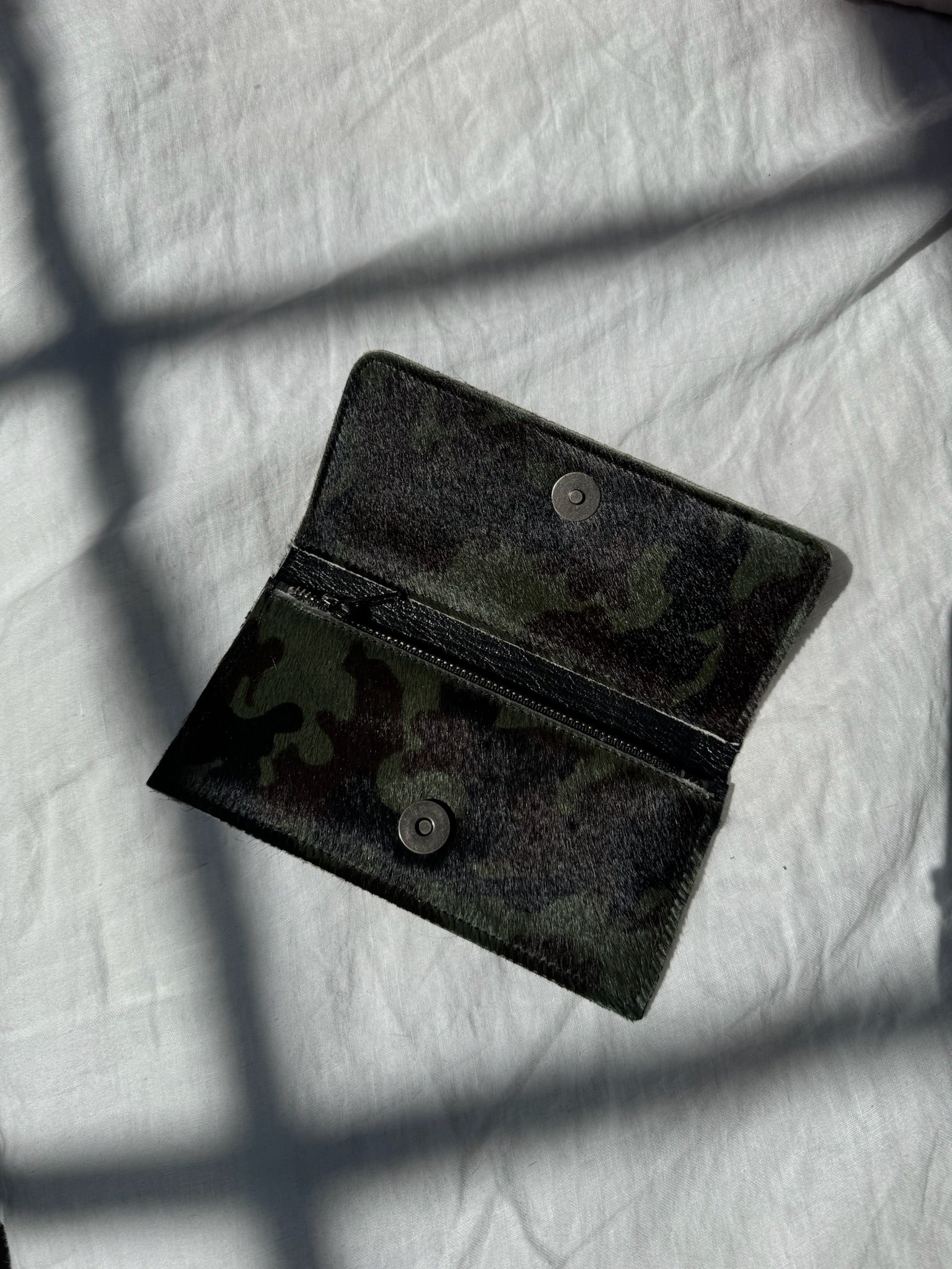 Calf Hair Camo Wallet
