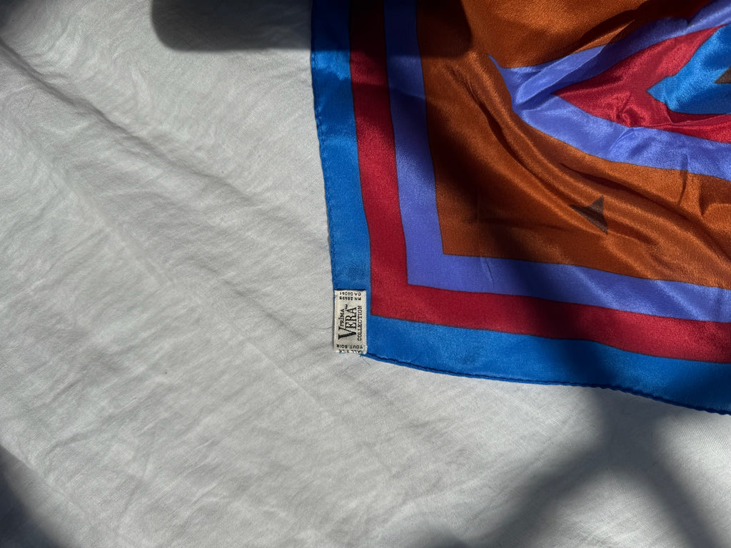 Vintage Scarf:  Camel Geometric
