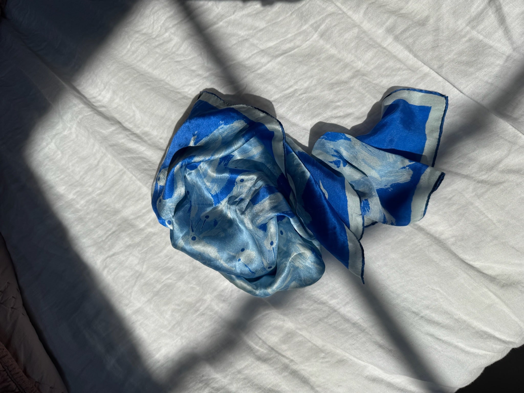 Vintage Scarf:  Blue Bird