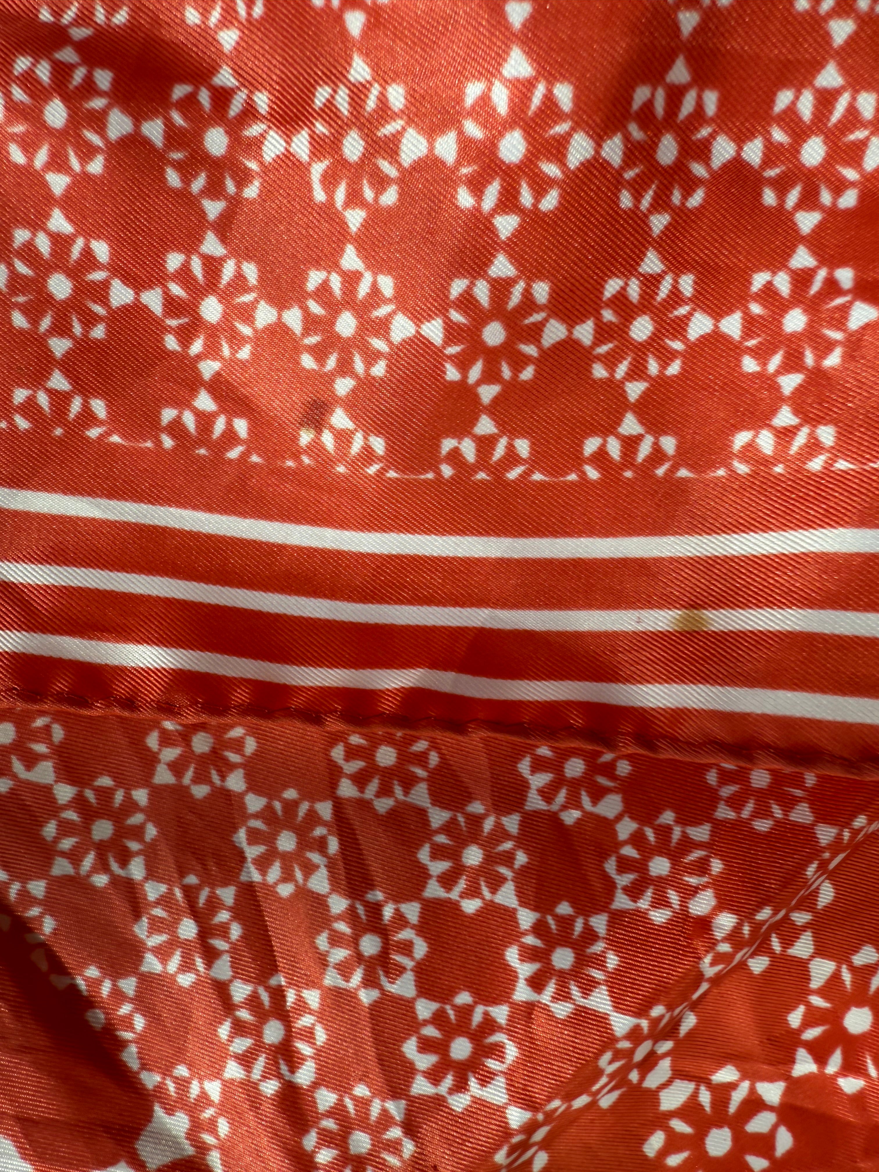 Vintage Scarf:  Coral Geometric
