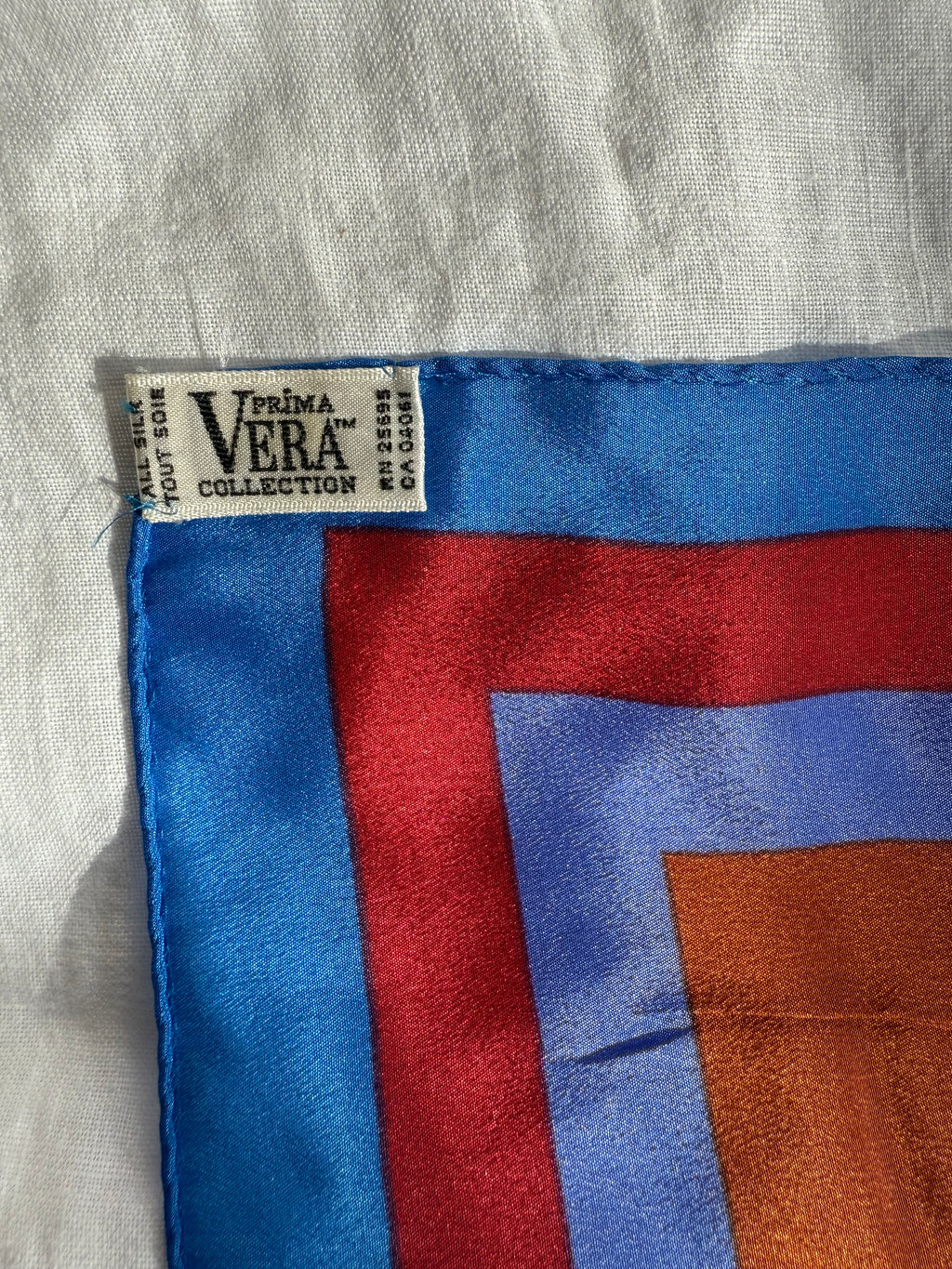 Vintage Scarf:  Camel Geometric