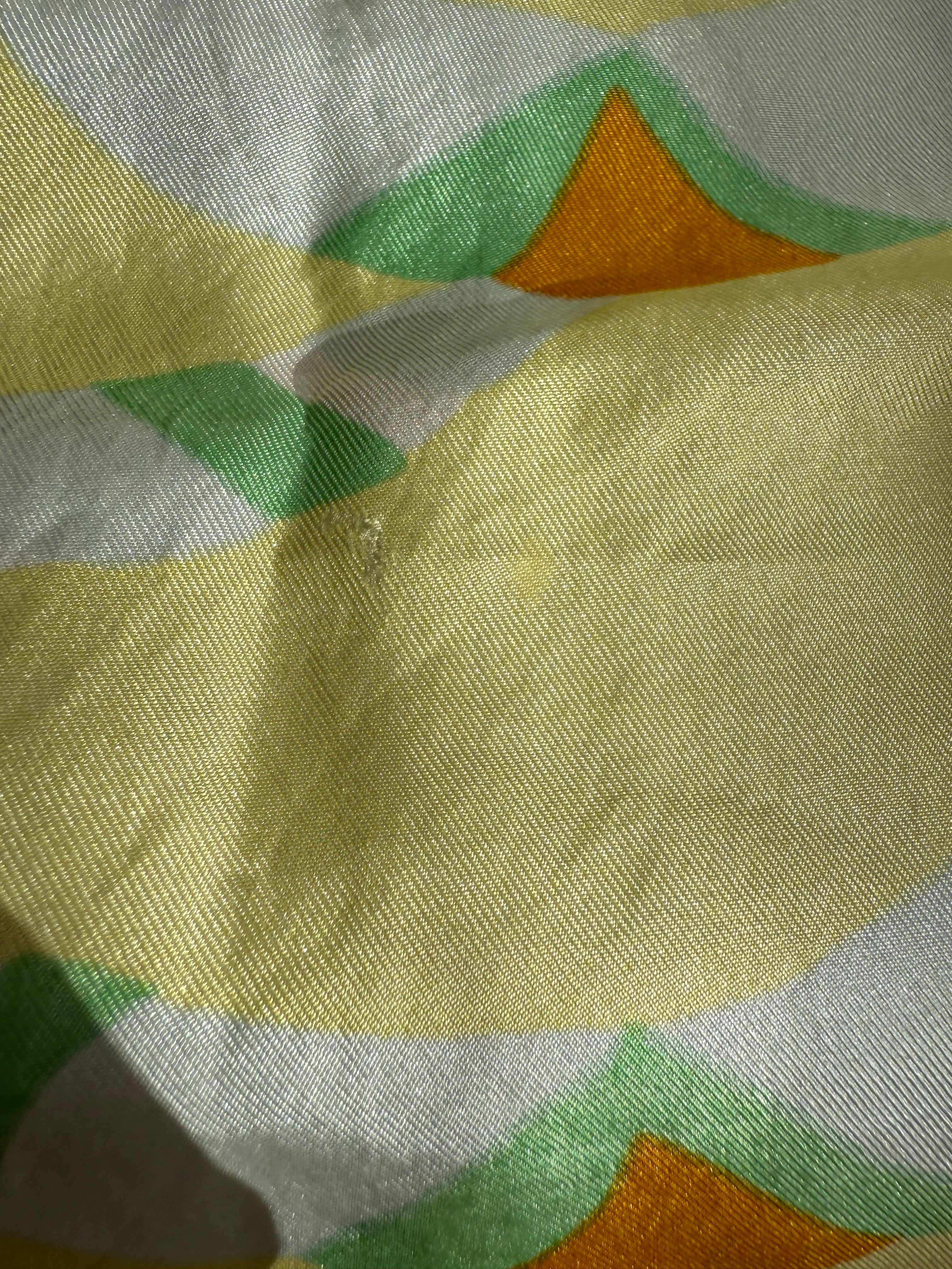 Vintage Scarf:  Yellow Geometric
