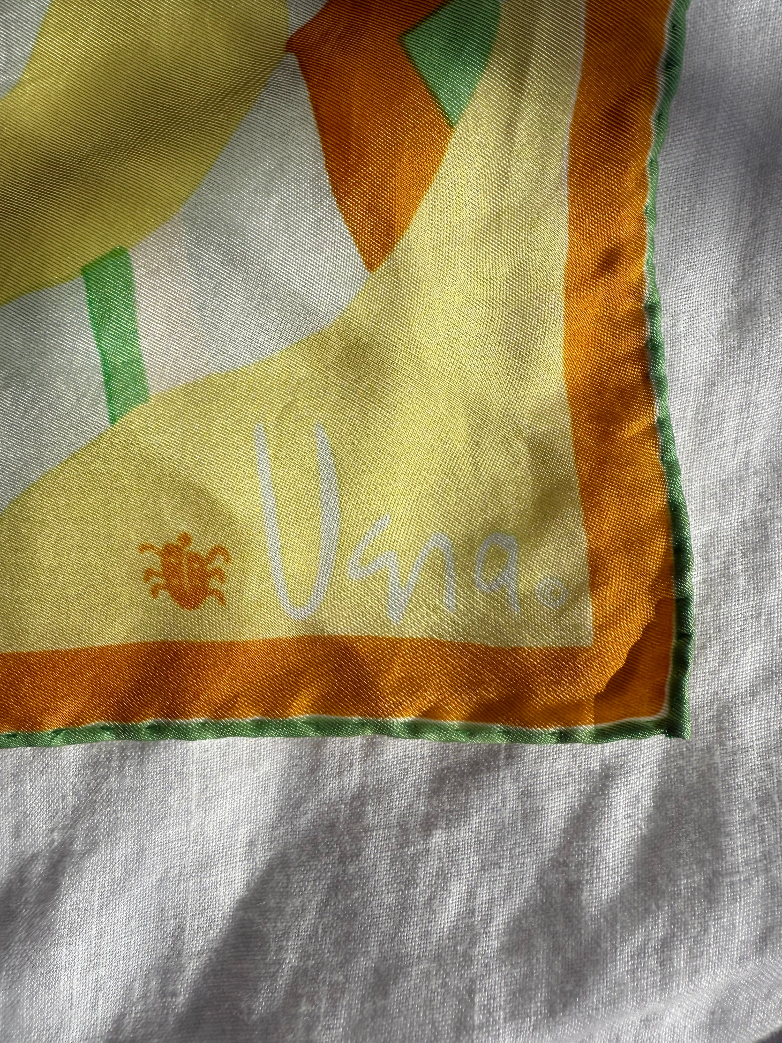 Vintage Scarf:  Yellow Geometric