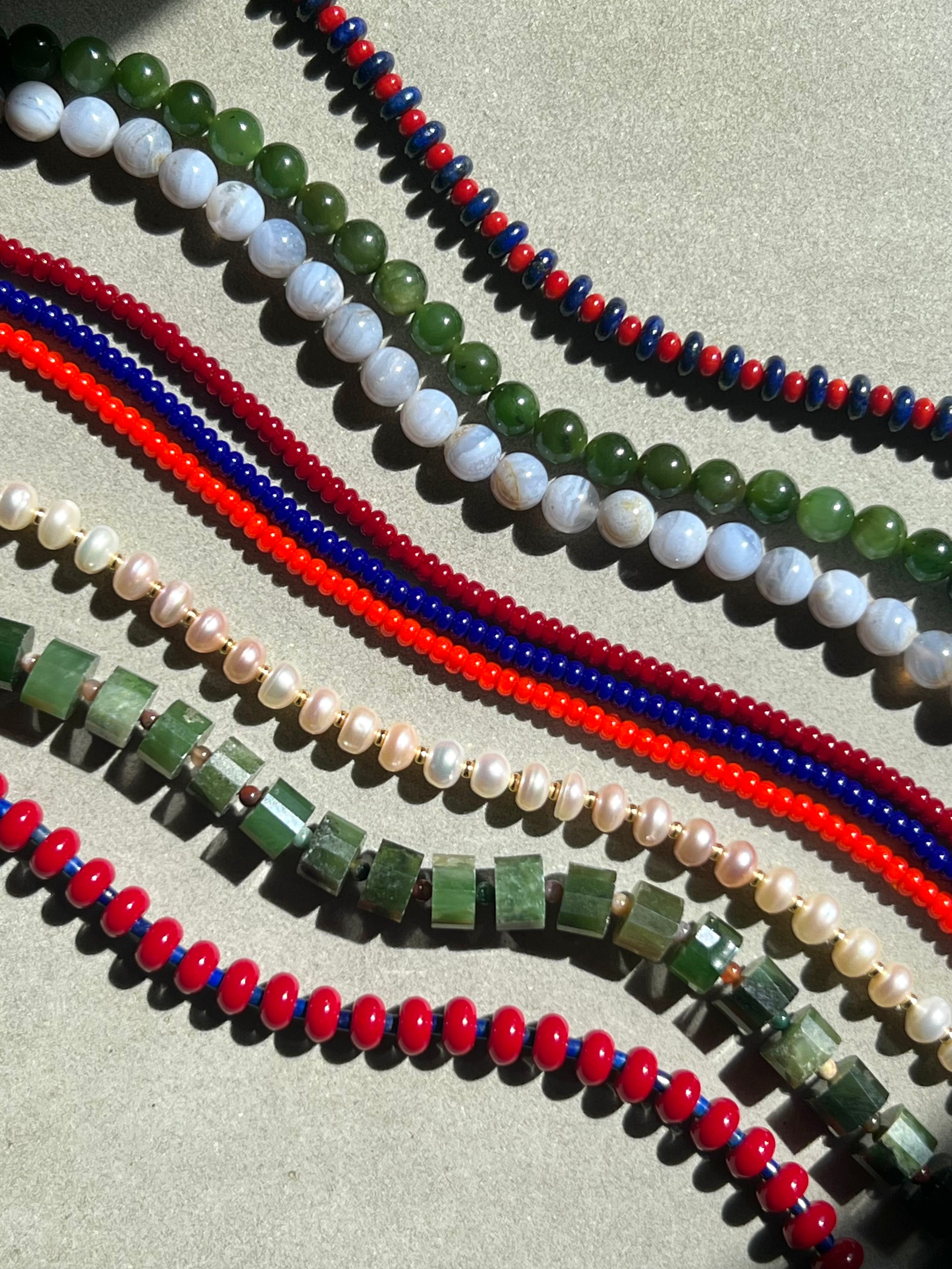 GREEN JADE WHEEL NECKLACE