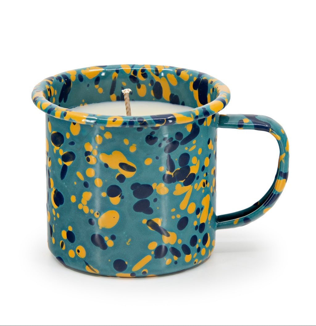 SMASHING PUMPKIN ENAMELWARE CANDLE MUG