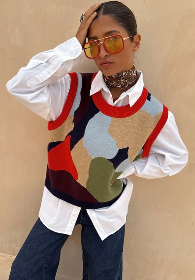 Never Fully Dressed Abstract Vest