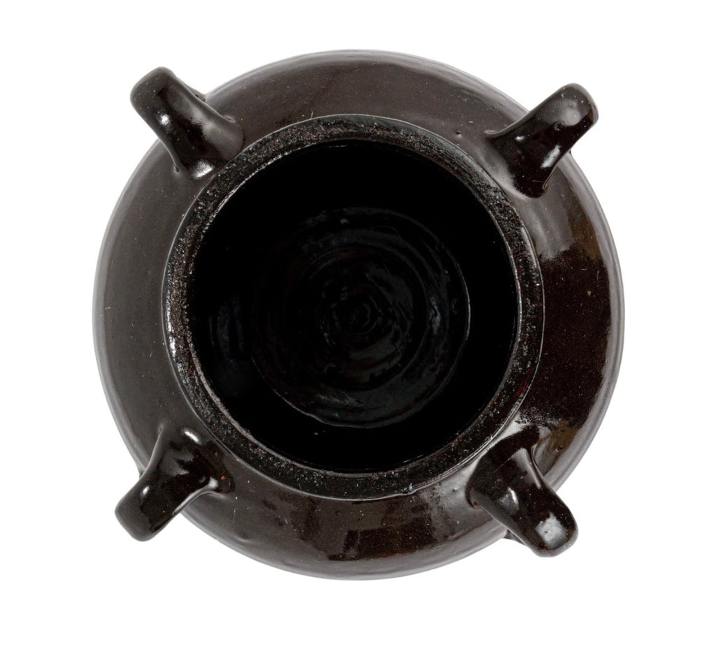 Clay vase with handles