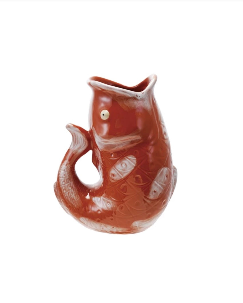 Stoneware Fish Pitcher