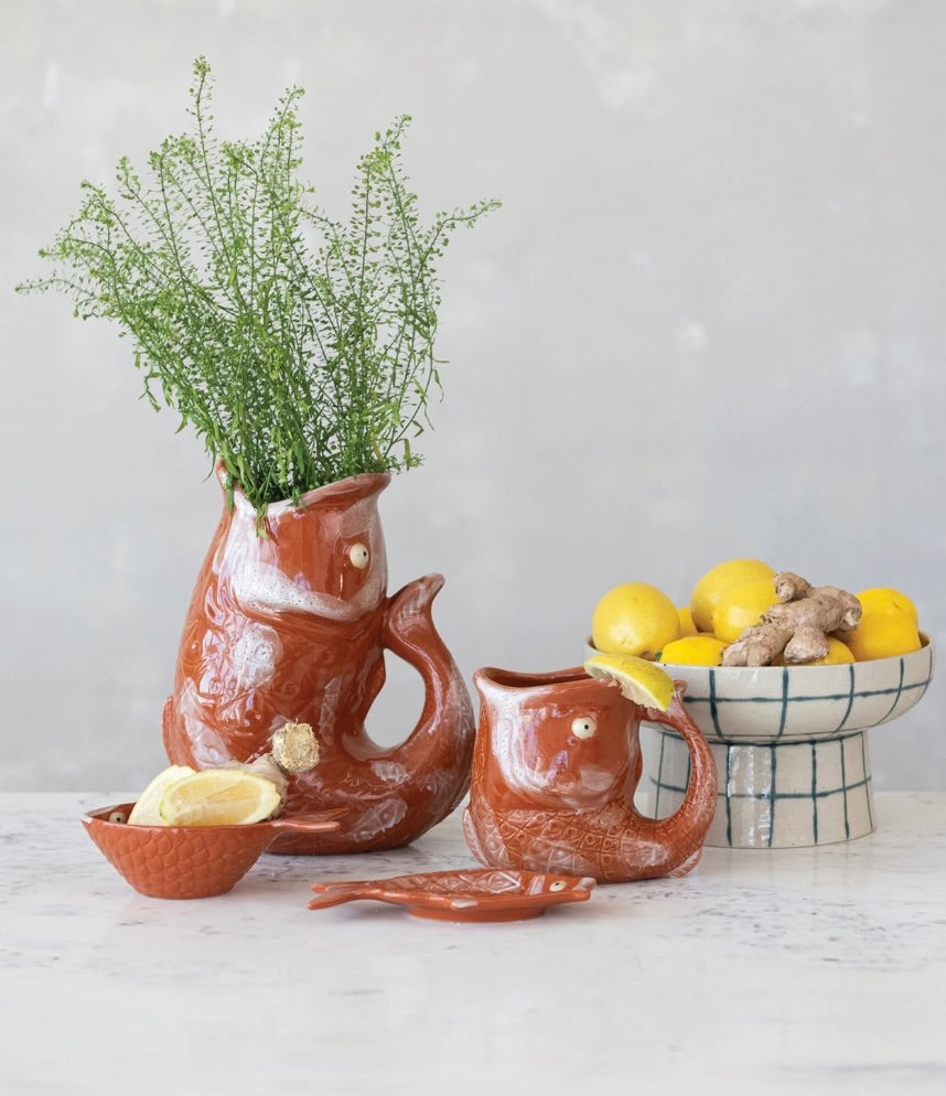 Stoneware Fish Shaped Bowl