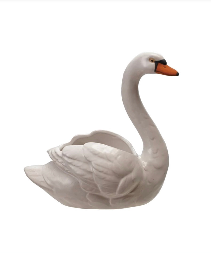 Small Swan Planter