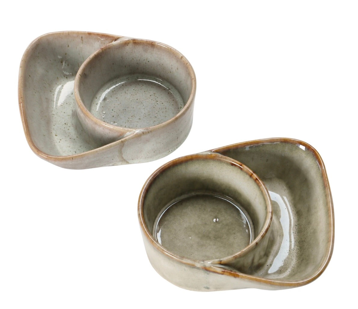 Stoneware Cracker and Soup Bowl