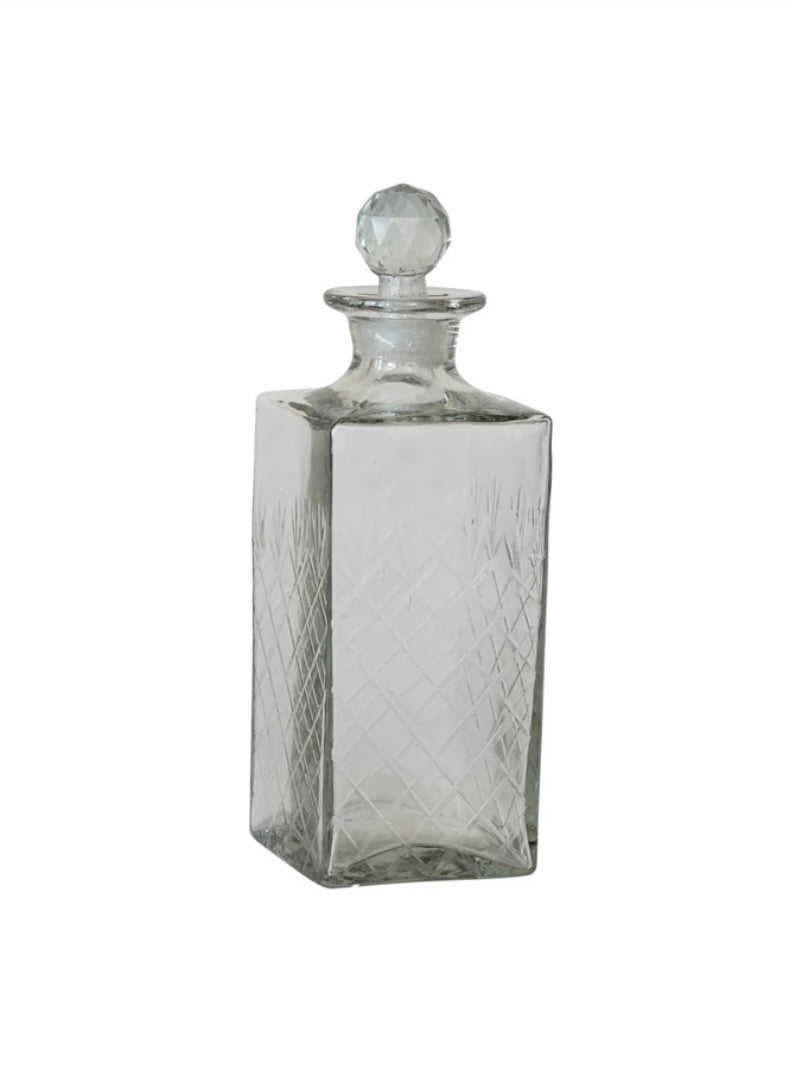 Etched Glass Decanter