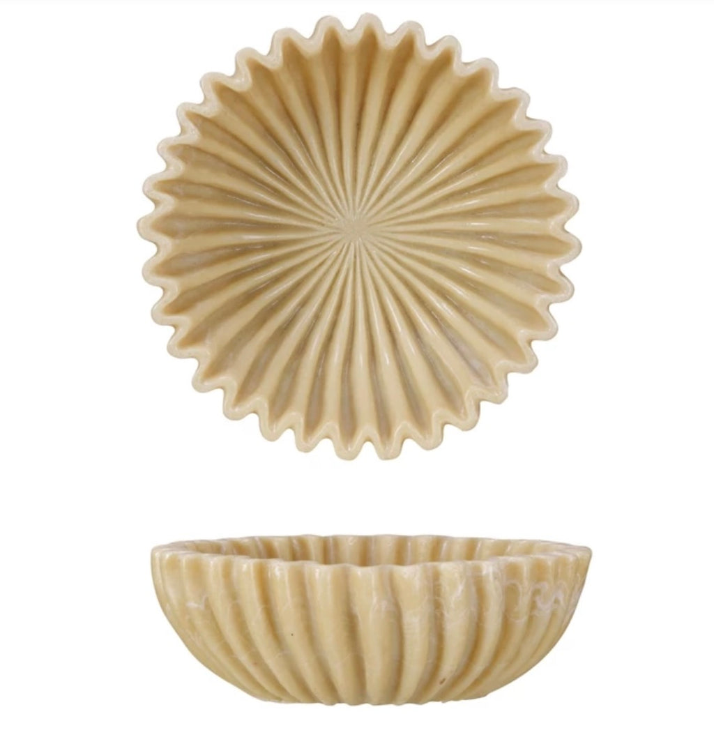 Resin Fluted Bowl