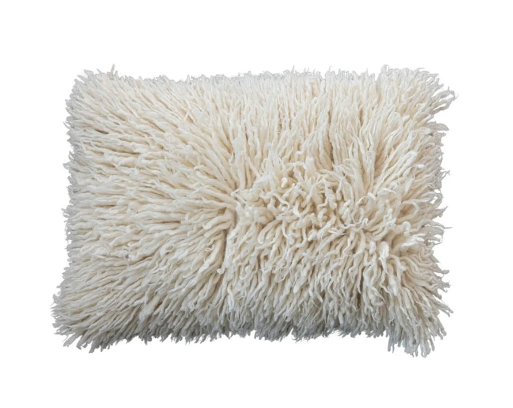 New Zealand Wool Shag Lumbar Pillow
