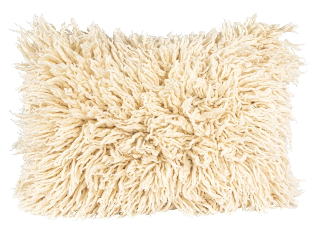 New Zealand Wool Shag Lumbar Pillow