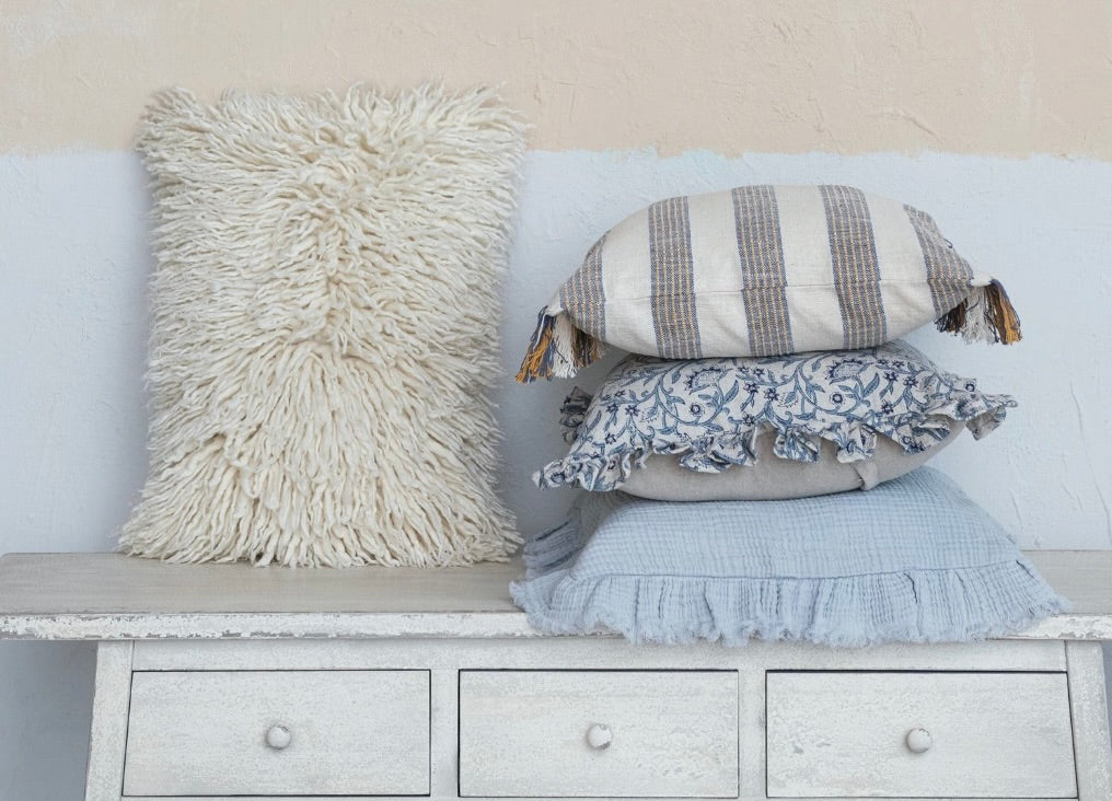 New Zealand Wool Shag Lumbar Pillow