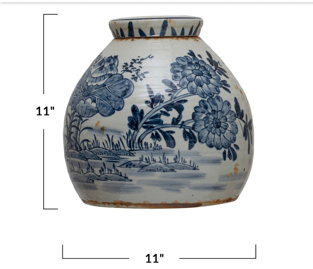 Large Ginger Jar with lid