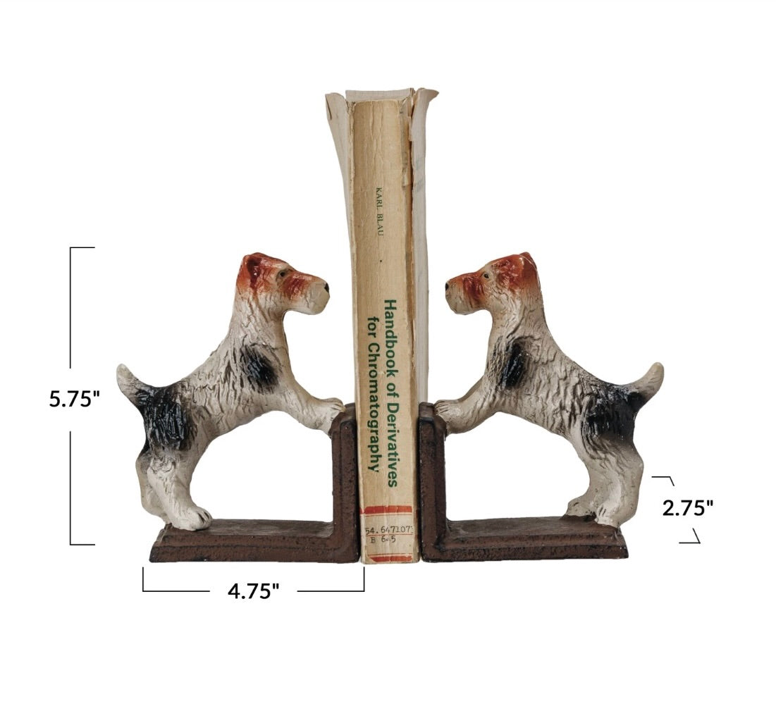 Cast Iron Jack Russell Terrier Bookends