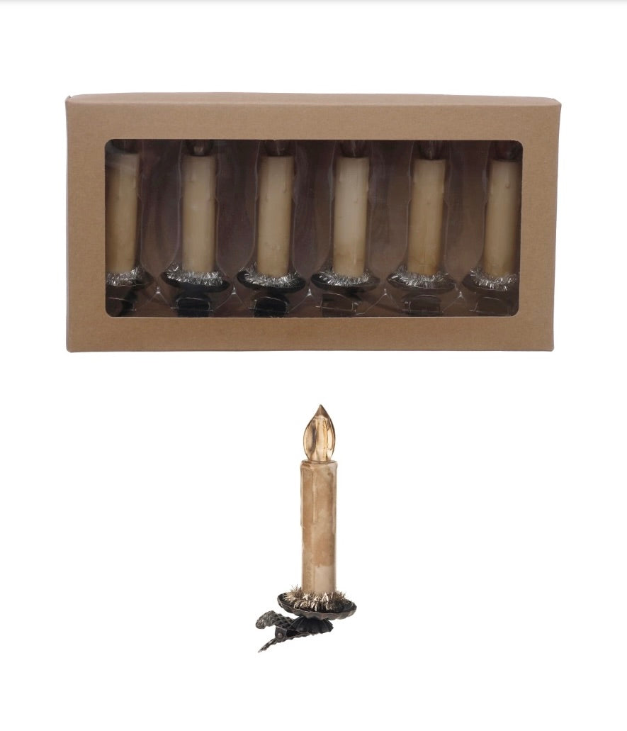 LED candle clip on ornaments