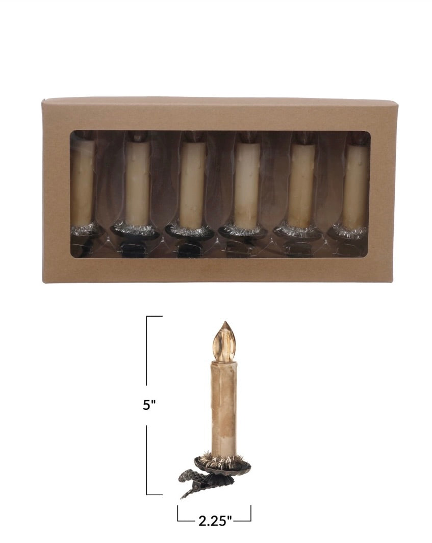 LED candle clip on ornaments