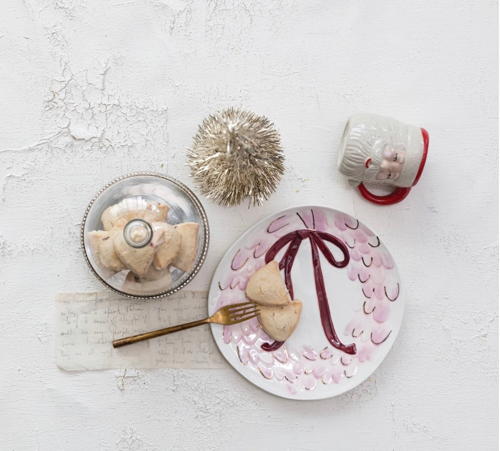 14 oz. Hand-Painted Stoneware Santa Mug